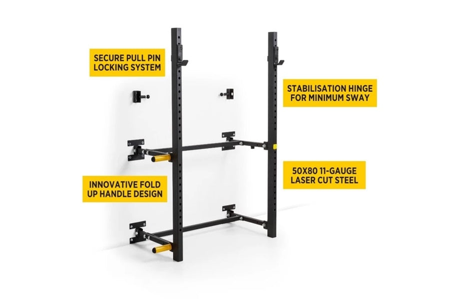 Warrior Wall Mounted Fold Up Squat Rack V2 SALE 360 Fitness Superstore