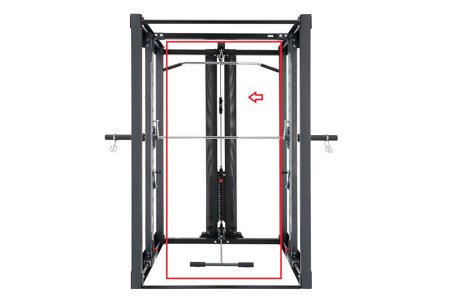 Lat pulldown door online attachment