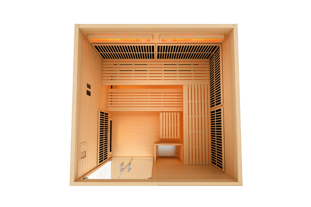 Golden Designs 2025 "Toledo" 6-Person Indoor Hybrid Sauna