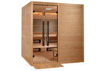 Load image into Gallery viewer, Golden Designs 2025 &quot;Toledo&quot; 6-Person Indoor Hybrid Sauna (Full Spectrum and Harvia Traditional Stove)
