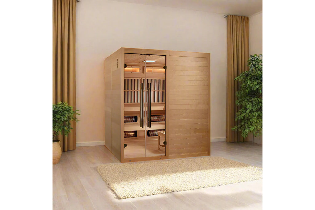 Golden Designs 2025 "Toledo" 6-Person Indoor Hybrid Sauna