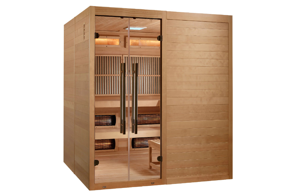 Golden Designs 2025 "Toledo" 6-Person Indoor Hybrid Sauna