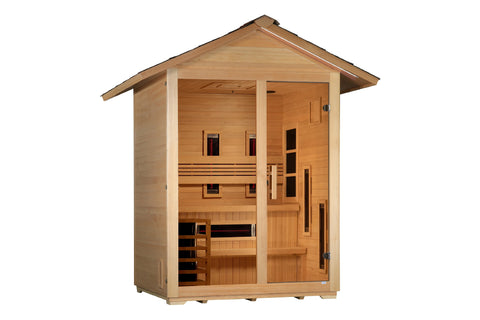 Golden Designs "Carinthia" 3-Person Hybrid Outdoor Sauna