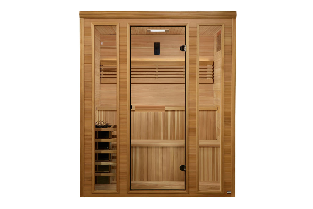 Golden Designs "Engelberg" 6-Person Traditional Steam Sauna (2025 w/ Pacific Clear Cedar)