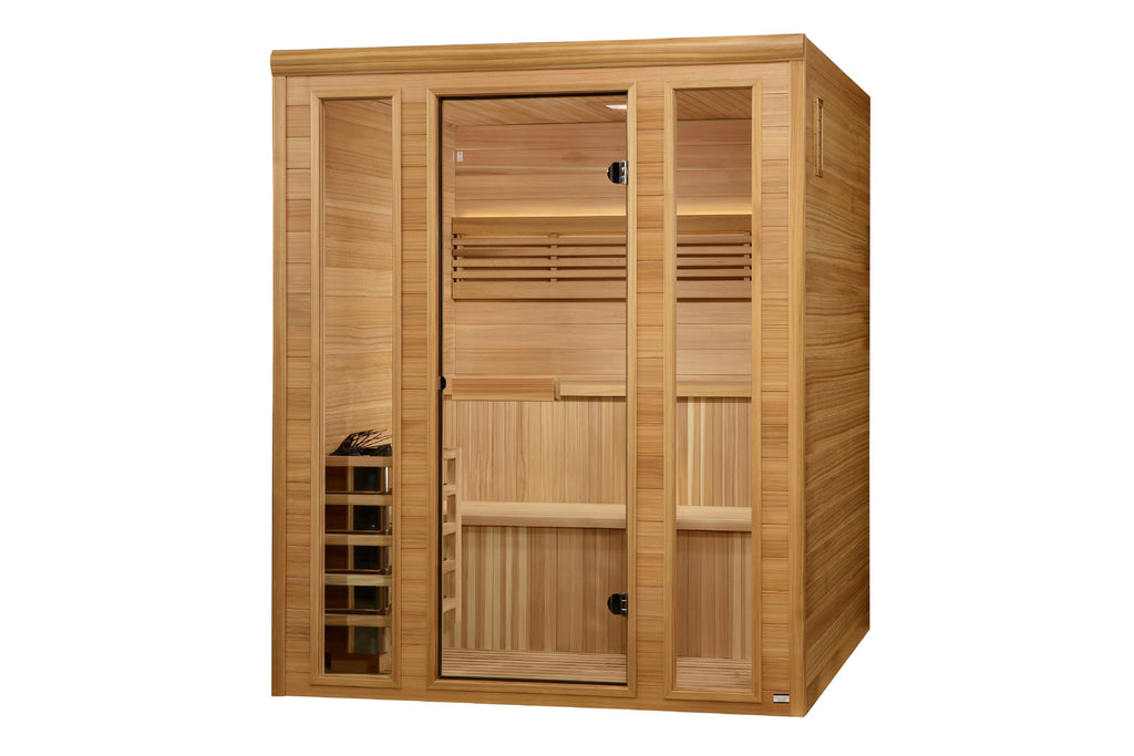 Golden Designs "Engelberg" 6-Person Traditional Steam Sauna (2025 w/ Pacific Clear Cedar)