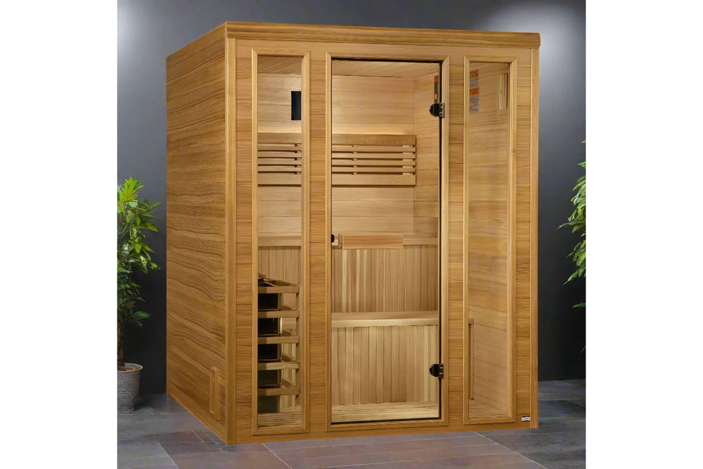 Golden Designs "Engelberg" 6-Person Traditional Steam Sauna (2025 w/ Pacific Clear Cedar)