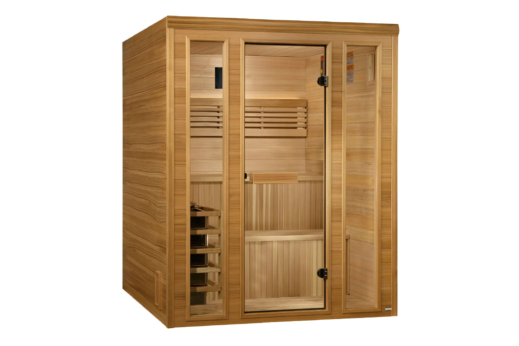 Golden Designs "Engelberg" 6-Person Traditional Steam Sauna (2025 w/ Pacific Clear Cedar)