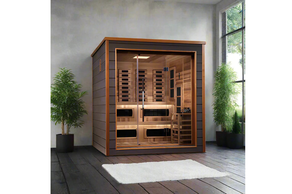 Golden Designs "Karlstad" 6-Person Outdoor/Indoor Hybrid Full Spectrum Sauna