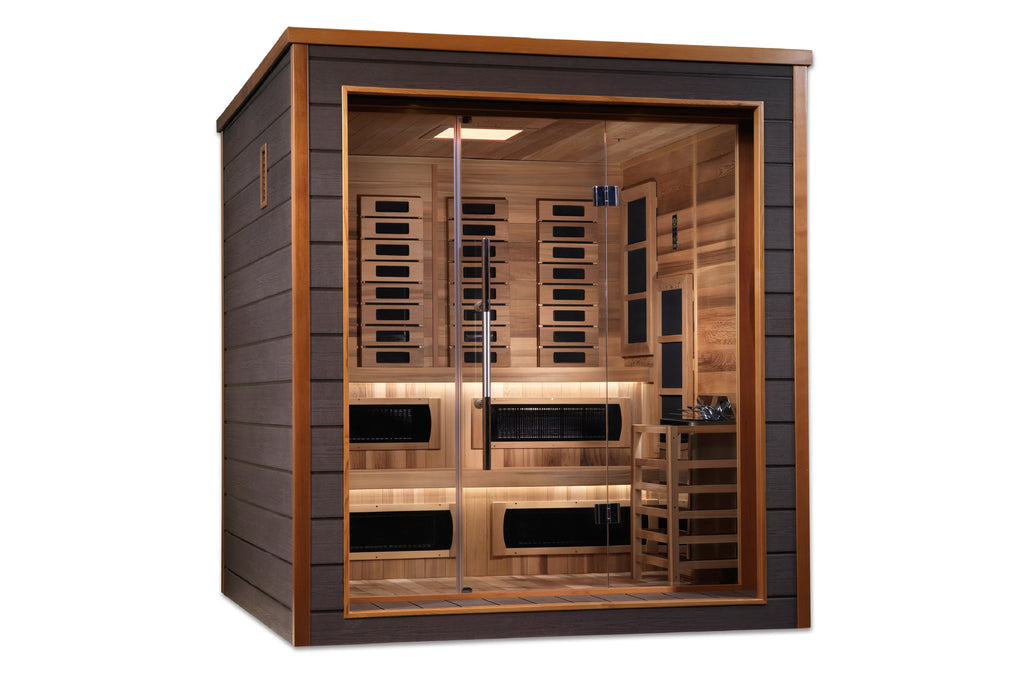 Golden Designs "Karlstad" 6-Person Outdoor/Indoor Hybrid Full Spectrum Sauna