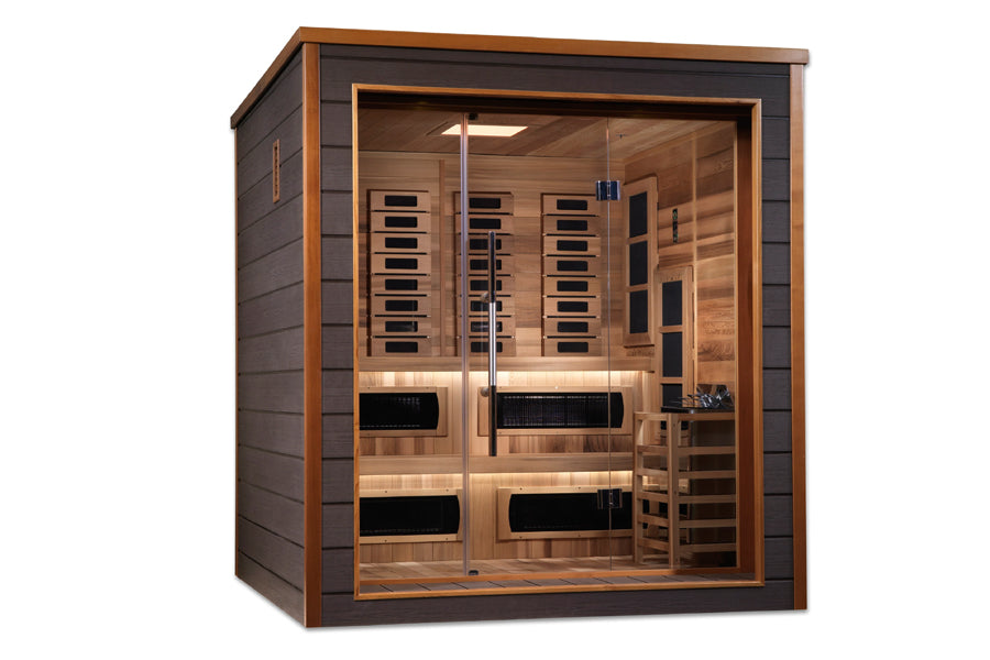 Golden Designs "Karlstad" 6-Person Outdoor/Indoor Hybrid Full Spectrum Sauna