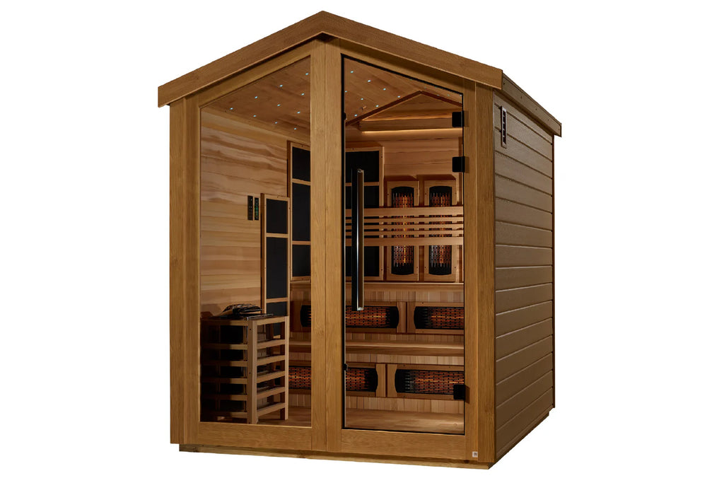 Golden Designs "Kaskinen" 6 Person Hybrid Full Spectrum Outdoor Sauna