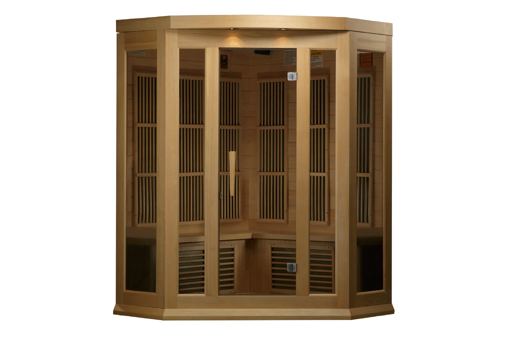 Maxxus 3-Person Corner Low EMF FAR Infrared Indoor Sauna