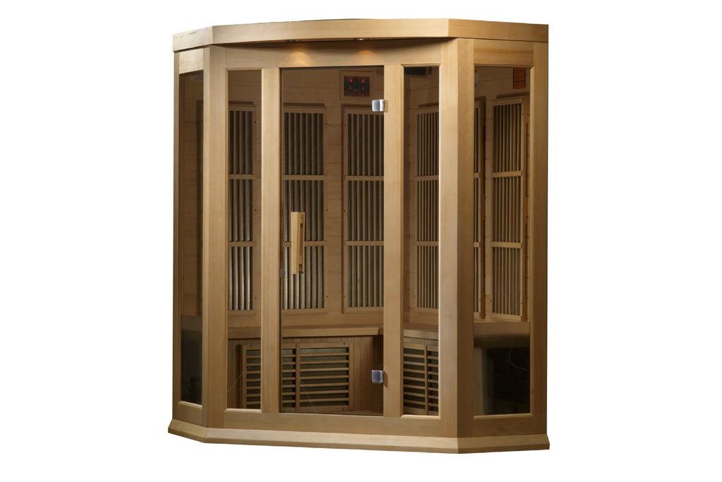 Maxxus 3-Person Corner Low EMF FAR Infrared Indoor Sauna