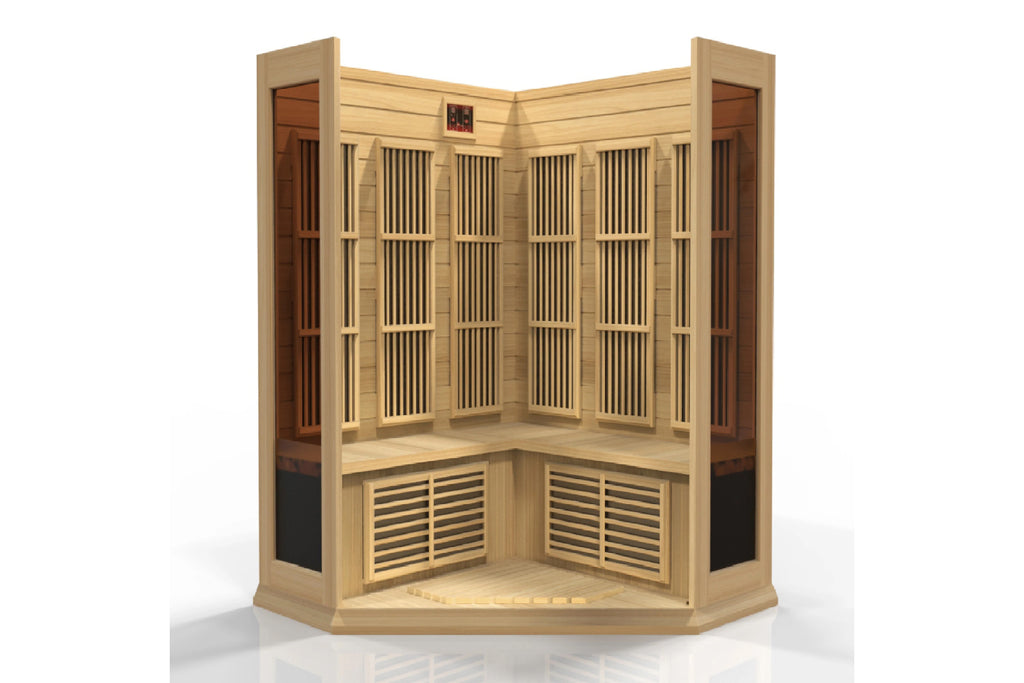 Maxxus 3-Person Corner Low EMF FAR Infrared Indoor Sauna