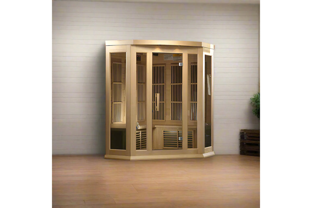 Maxxus 3-Person Corner Low EMF FAR Infrared Indoor Sauna