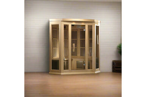 Maxxus 3-Person Corner Low EMF FAR Infrared Indoor Sauna