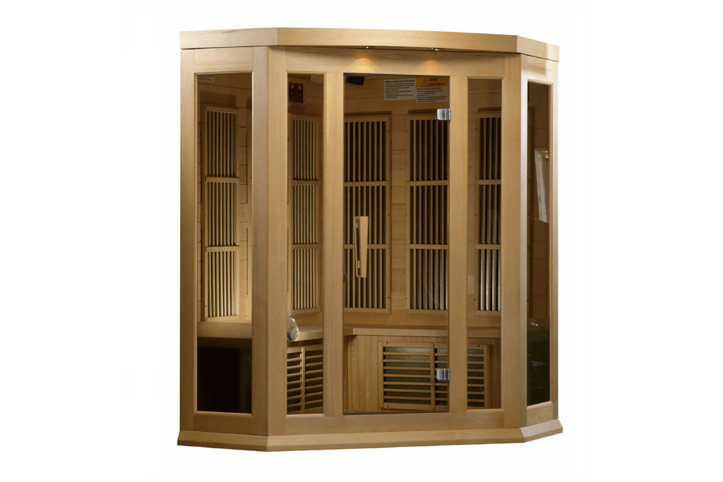 Maxxus 3-Person Corner Low EMF FAR Infrared Indoor Sauna