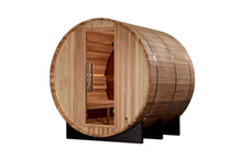 Load image into Gallery viewer, Golden Designs &quot;Zurich&quot; 4-Person Barrel Traditional Sauna (w/ Bronze Privacy View)
