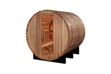 Load image into Gallery viewer, Golden Designs &quot;Zurich&quot; 4-Person Barrel Traditional Sauna (w/ Bronze Privacy View)
