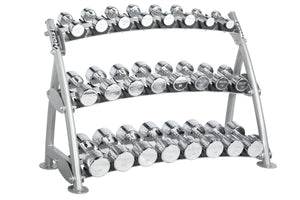 Hoist 12-Pair Saddle Beauty Bell Dumbbell Rack (CF-3462-3)