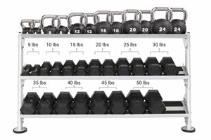 Hoist 60" Dumbbell Rack w/ Optional 3rd Tier (HF-5461-OPT-60)