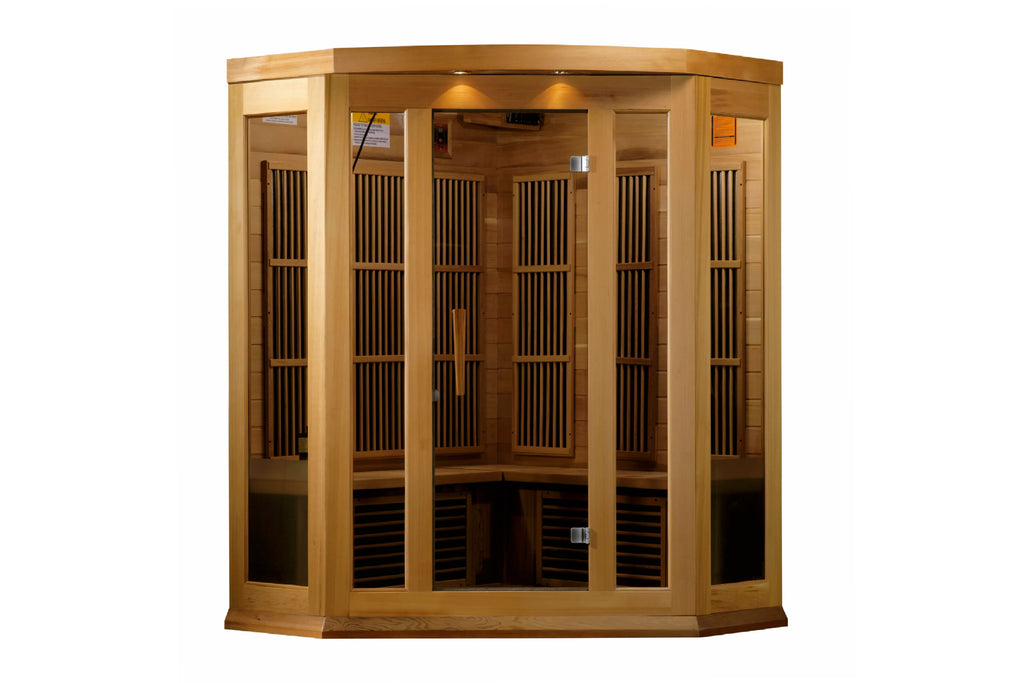 Maxxus "Avignon Edition" 3-Person Corner Near Zero EMF FAR Infrared Sauna