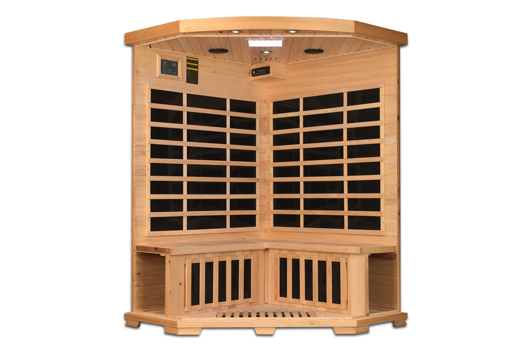 Pro 6 "Rebecca" 3 Person Corner Near Zero EMF Far Infrared Sauna