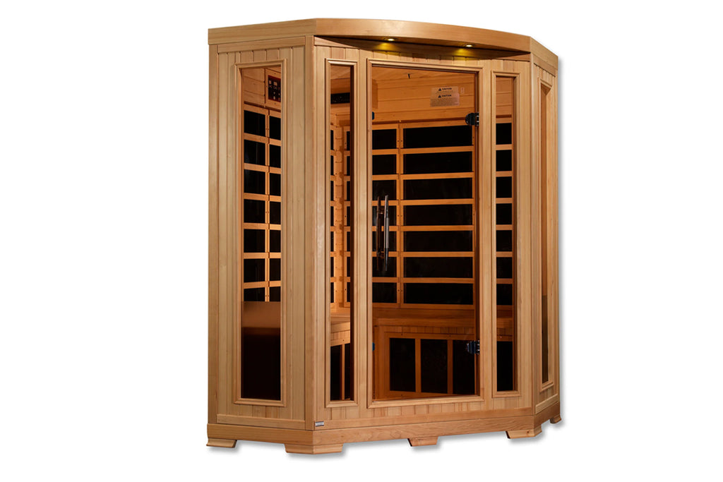 Pro 6 "Rebecca" 3-Person Corner Near Zero EMF Far Infrared Sauna (2025 Edition)