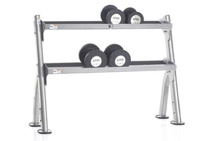 Warrior 2-Tier Universal Kettlebell/Dumbbell Storage Rack (Opt. 3rd Tier)