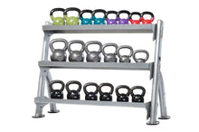 Load image into Gallery viewer, Warrior 2-Tier Universal Kettlebell/Dumbbell Storage Rack (Opt. 3rd Tier)
