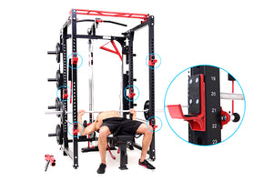 Warrior Freestanding Folding Cable Pulley Power Rack Cage