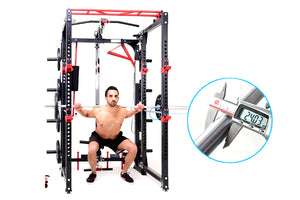 Warrior Freestanding Folding Cable Pulley Power Rack Cage