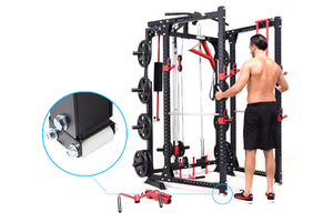 Warrior Freestanding Folding Cable Pulley Power Rack Cage