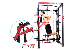 Warrior Freestanding Folding Cable Pulley Power Rack Cage