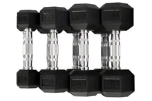 Load image into Gallery viewer, Warrior Rubber Hex Dumbbells ($1.25/lb) (IN-STORE PICK-UP SPECIAL)
