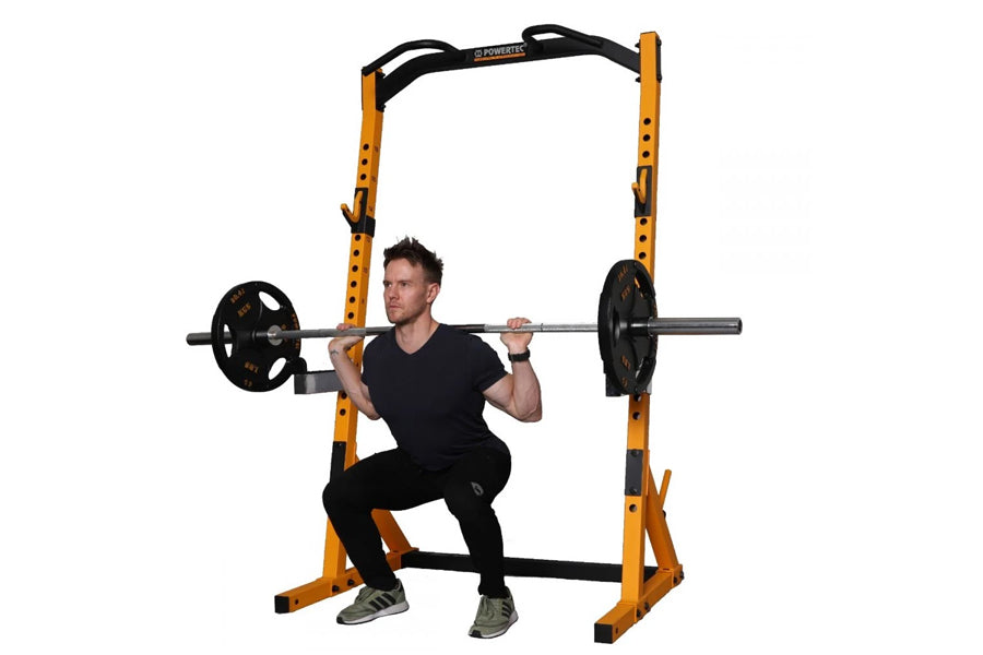 Powertec WorkBench Half Rack Yellow